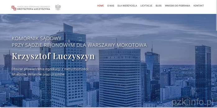 Komornik Sądowy przy Sądzie Rejonowym dla Warszawy Mokotowa Krzysztof Łuczyszyn