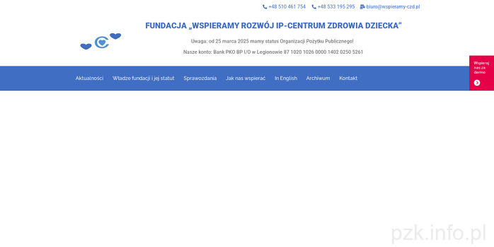 Fundacja Wspieramy Rozwój IP- Centrum Zdrowia Dziecka